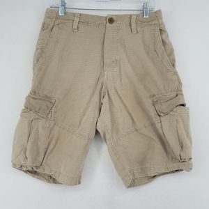 *Sold* American Eagle Outfitters Men Cream Cargo Shorts Size 32